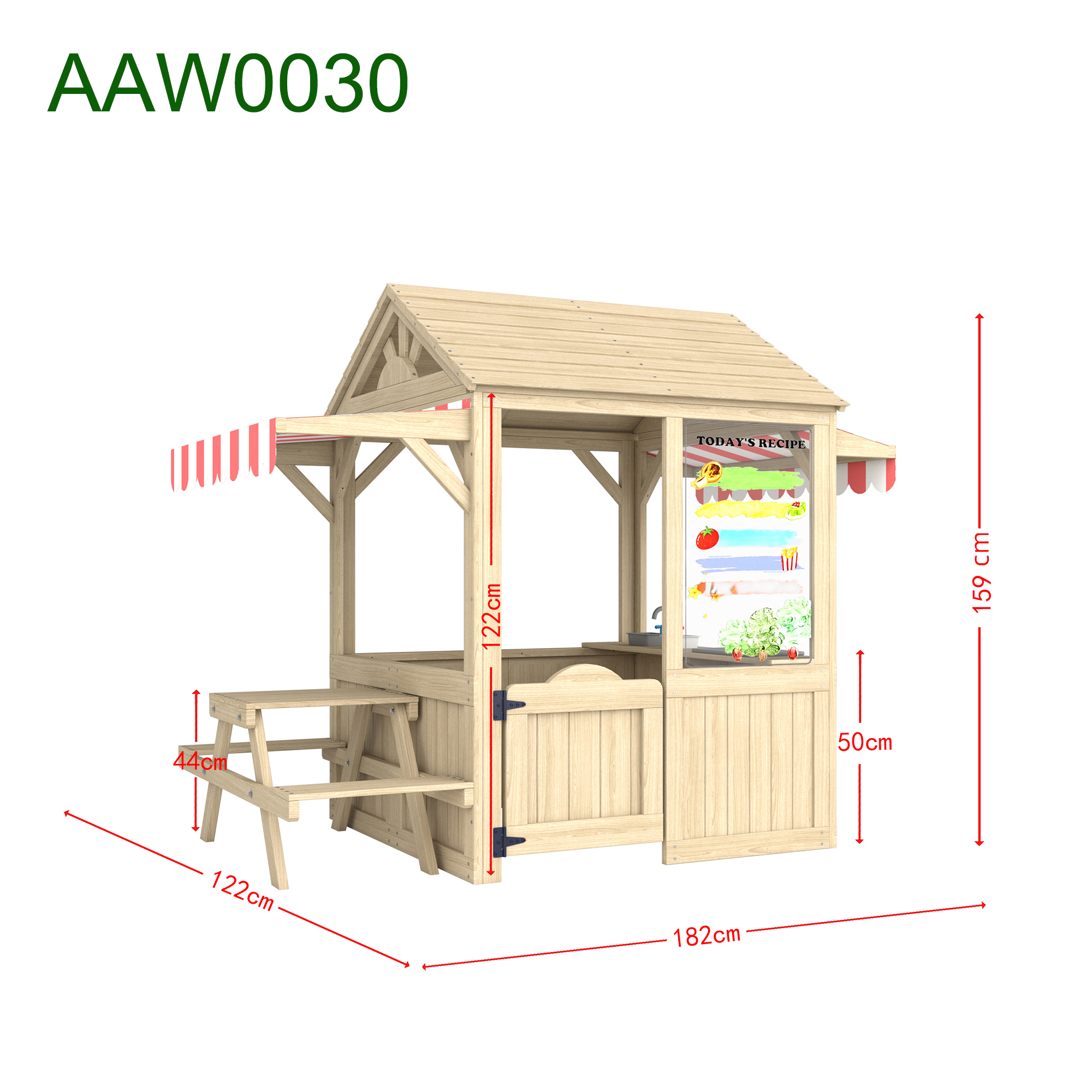 ​AAW0030 Wooden Market Stall and Picnic Playset – The Ultimate Backyard Activity Hub!